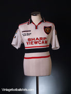 1997-99 Manchester United Away Shirt 'Premiership Champions' Beckham #7 M Football Shirt