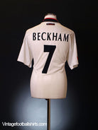 1997-99 Manchester United Away Shirt Beckham #7 M Football Shirt