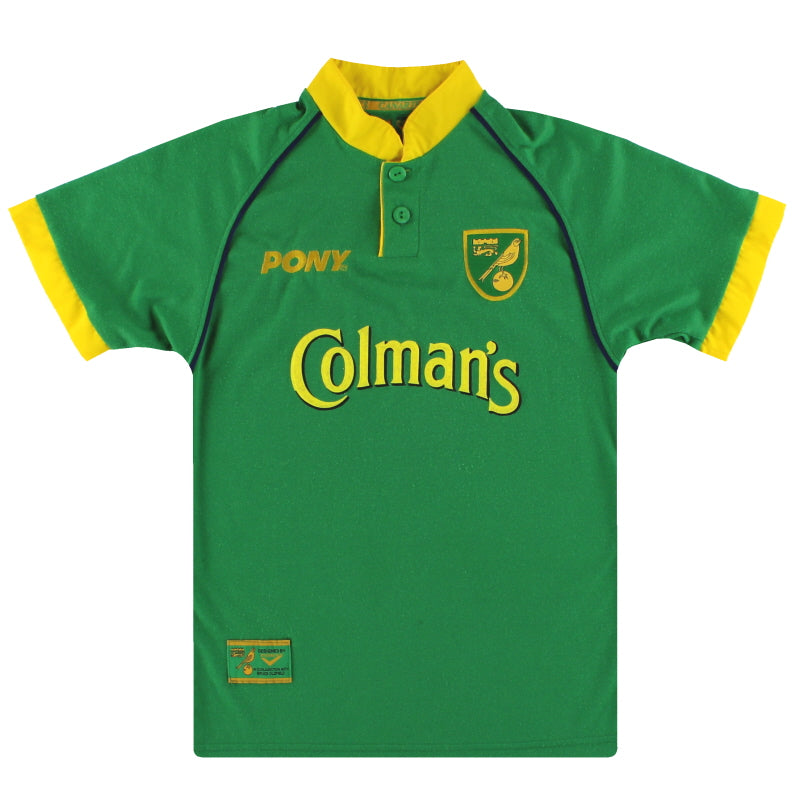 1997-99 Norwich City Pony Away Shirt L.Boys Football Shirt