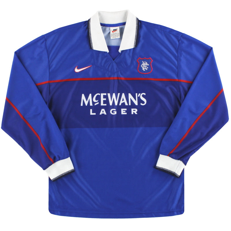 1997-99 Rangers Nike Home Shirt #7 L/S XL Football Shirt