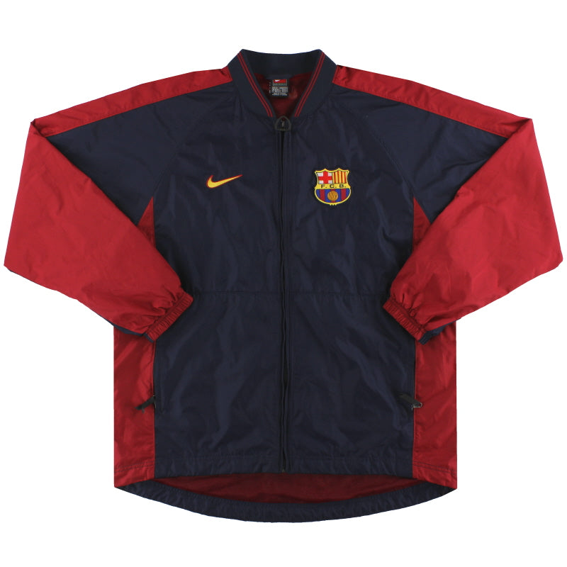 1998-00 Barcelona Nike Full Zip Rain Jacket M Jacket