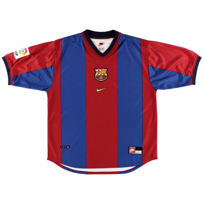 1998-00 Barcelona Nike Home Shirt L Football Shirt