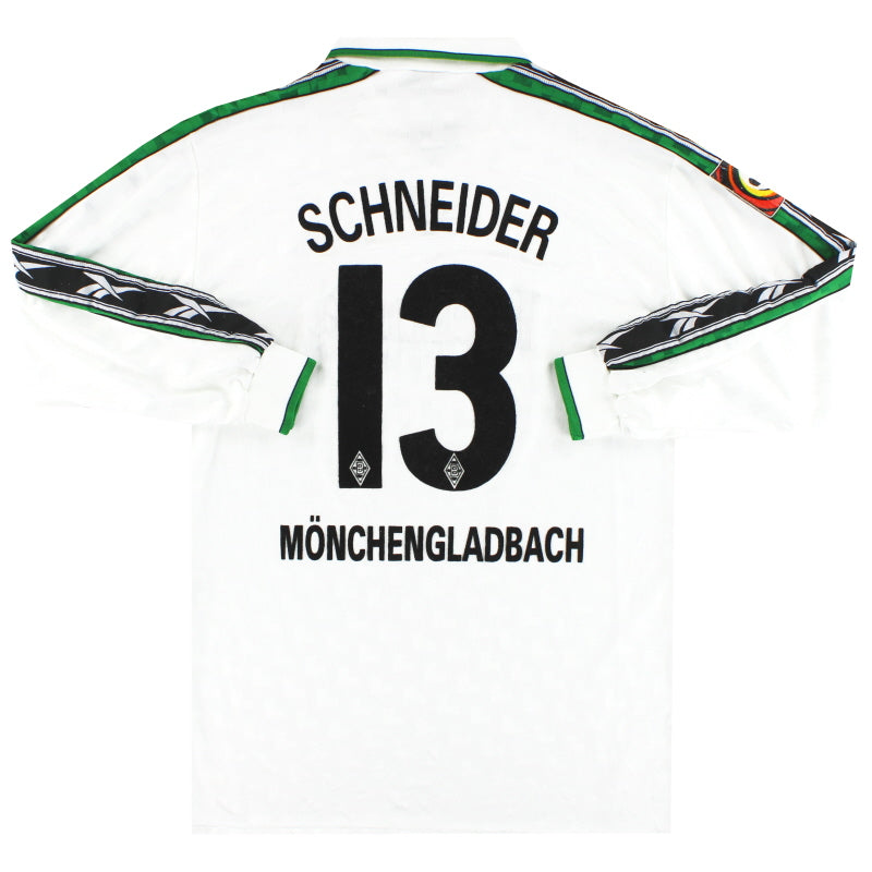 1998-00 Borussia Monchengladbach Reebok Player Issue Home Shirt Schneider #13 L Football Shirt