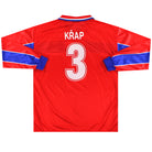 1998-00 Czech Republic Puma Match Issue Home Shirt Křap #3 L/S XL Football Shirt