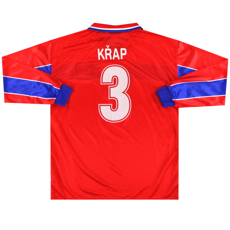 1998-00 Czech Republic Puma Match Issue Home Shirt Křap #3 L/S XL Football Shirt