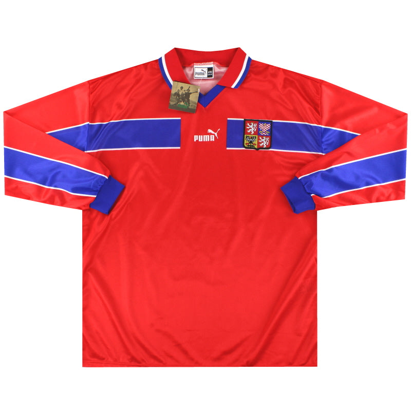 1998-00 Czech Republic Puma Player Issue Home Shirt L/S *w/tags* XXL Football Shirt