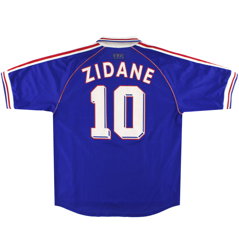 1998-00 France adidas Home Shirt Zidane #10 M Football Shirt