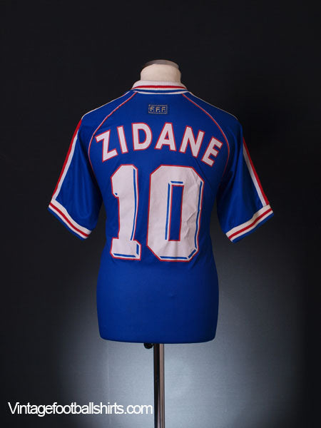 1998-00 France Home Shirt Zidane #10 L Football Shirt