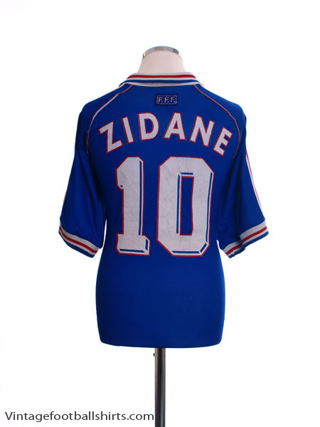 1998-00 France Home Shirt Zidane #10 L Football Shirt