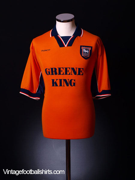 1998-00 Ipswich Away Shirt L Football Shirt