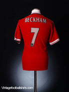 1998-00 Manchester United Home Shirt Beckham #7 Y Football Shirt