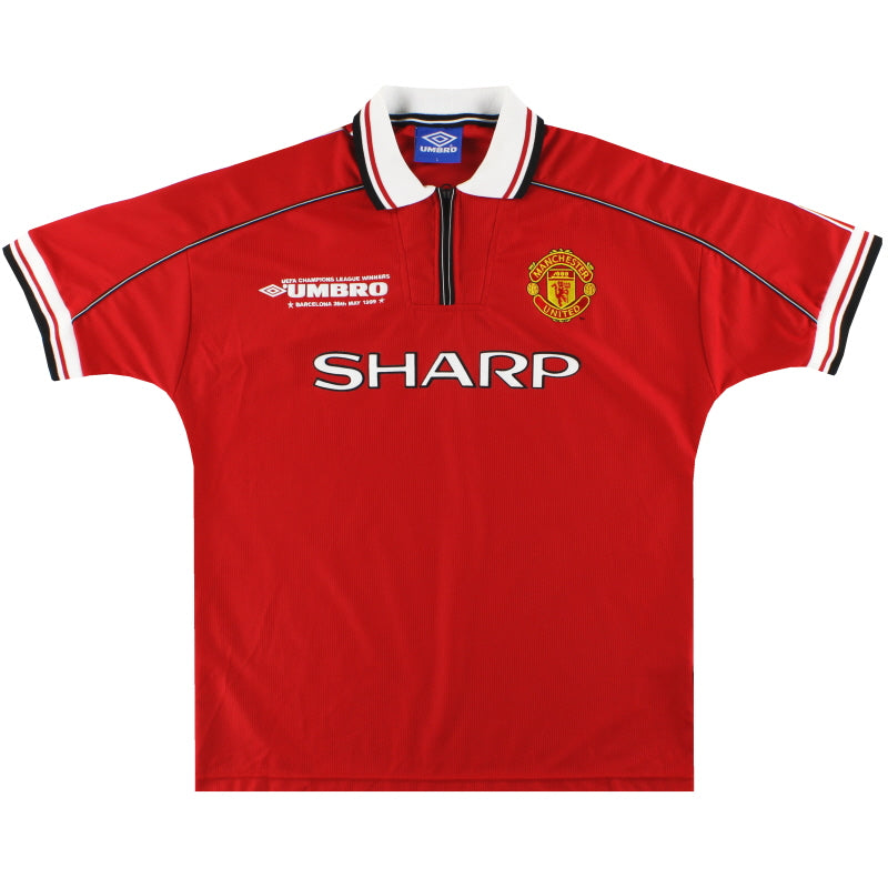 1998-00 Manchester United Umbro 'CL Winners' Home Shirt XL  Football Shirt