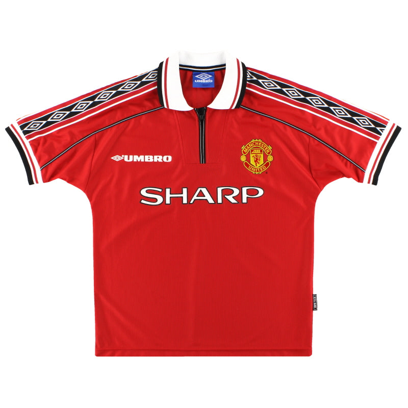 1998-00 Manchester United Umbro Home Shirt Y Football Shirt