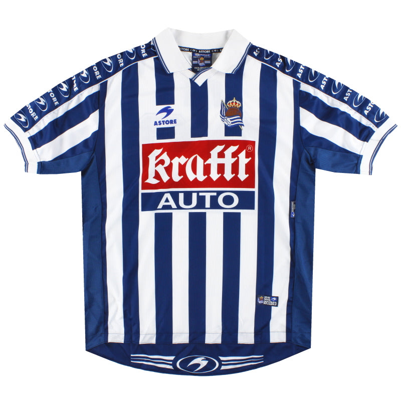 1998-00 Real Sociedad Home Shirt Didi #22 *Mint* XL Football Shirt