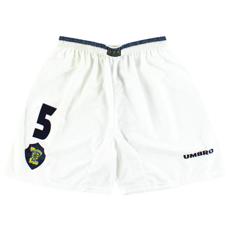 1998-00 Scotland Umbro Player Issue Home Shorts #5 *Mint* M Football Shorts