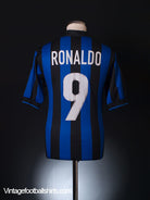 1998-99 Inter Milan Home Shirt Ronaldo #9 S Football Shirt