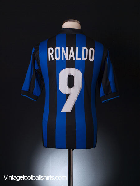 1998-99 Inter Milan Home Shirt Ronaldo #9 S Football Shirt