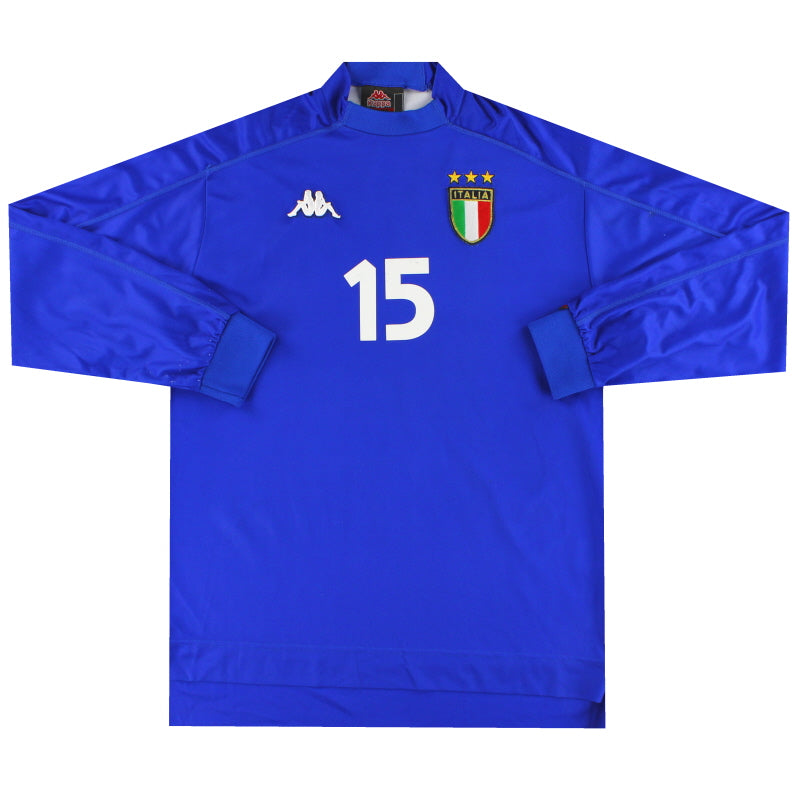 1998-99 Italy Kappa Match Issue Home Shirt #15 L/S L Football Shirt