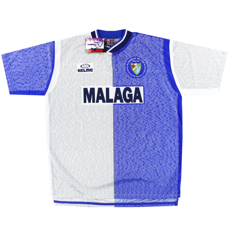 1998-99 Malaga Kelme 'Special Edition' Home Shirt *w/tags* XL Football Shirt