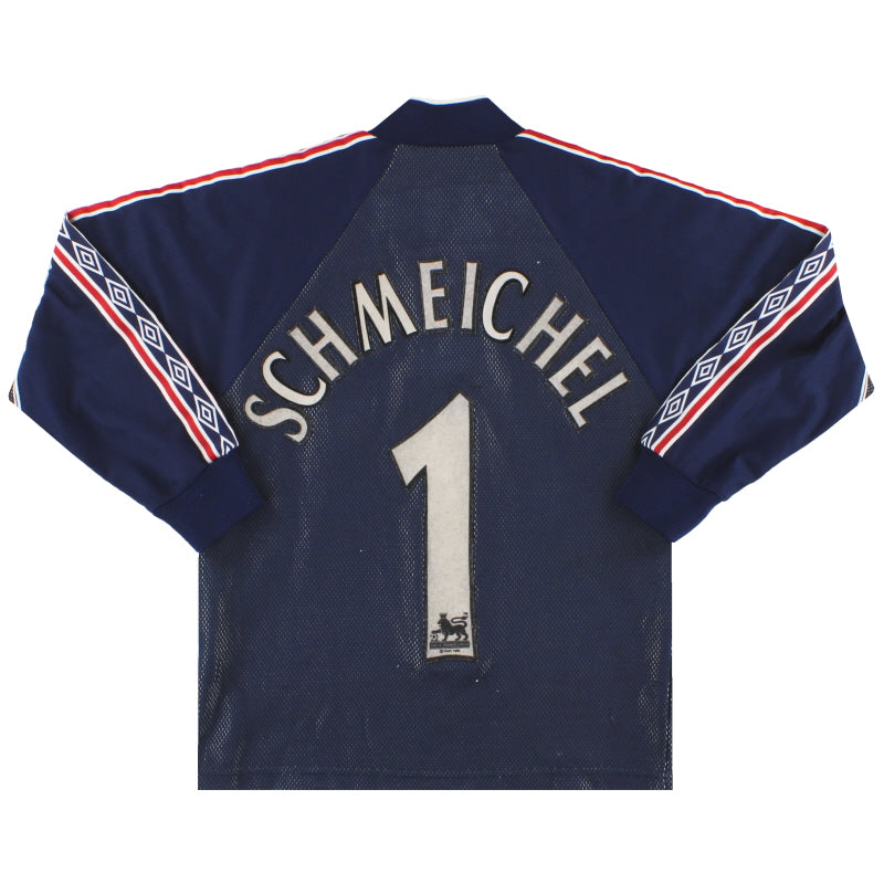 1998-99 Manchester United Umbro Goalkeeper Shirt Schmeichel #1 Y Football Shirt