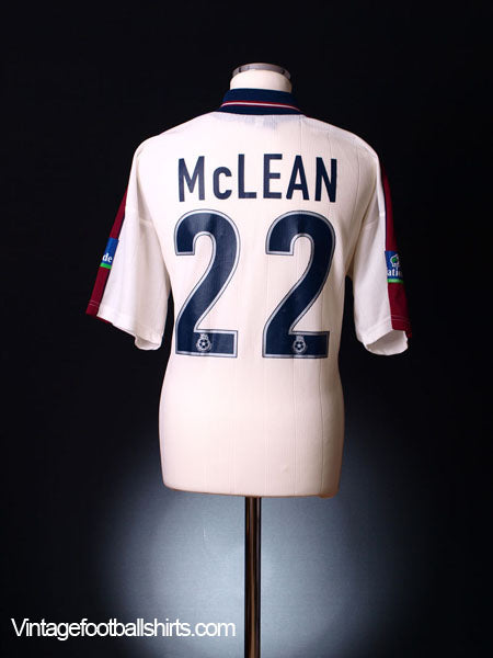 1998-99 Oldham Match Issue/Worn Away Shirt McLean #22 XL Football Shirt