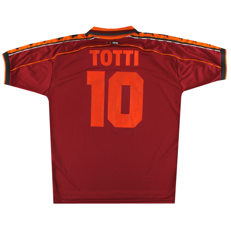 1998-99 Roma Diadora Home Shirt Totti #10 *As New* XXL Football Shirt