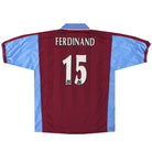 1998-99 West Ham Pony Home Shirt Ferdinand #15 XL Football Shirt