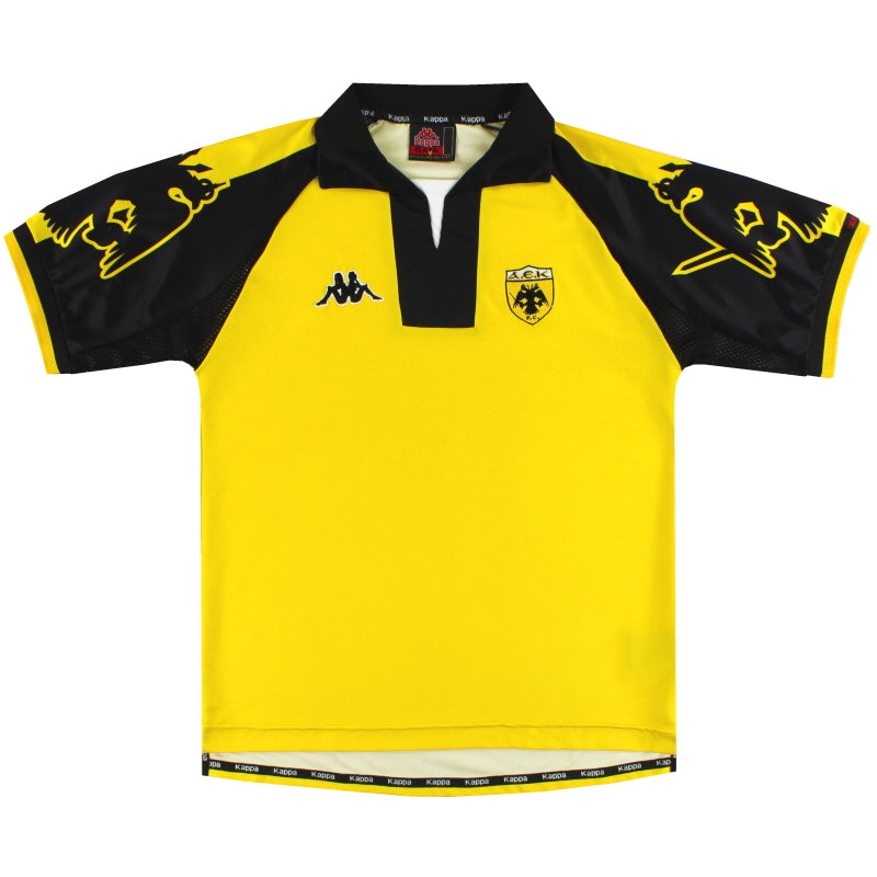 1999-00 AEK Athens Kappa Home Shirt *Mint* M Football Shirt