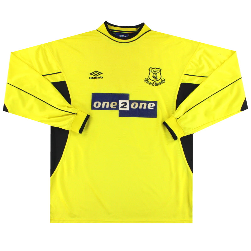 1999-00 Everton Umbro Goalkeeper Shirt XL Football Shirt