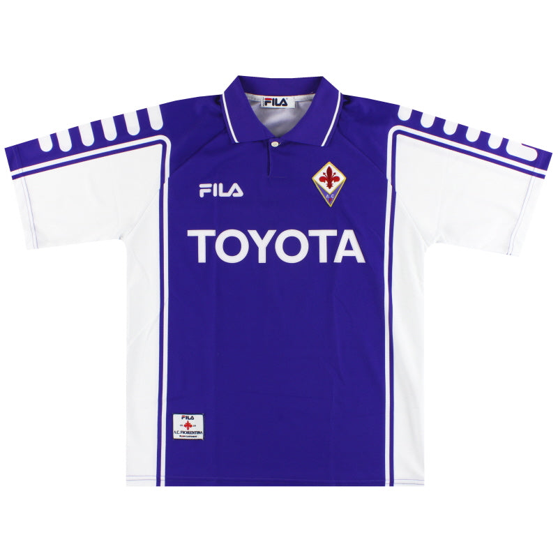 1999-00 Fiorentina Fila Home Shirt *Mint* L Football Shirt