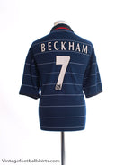 1999-00 Manchester United Away Shirt Beckham #7 L Football Shirt