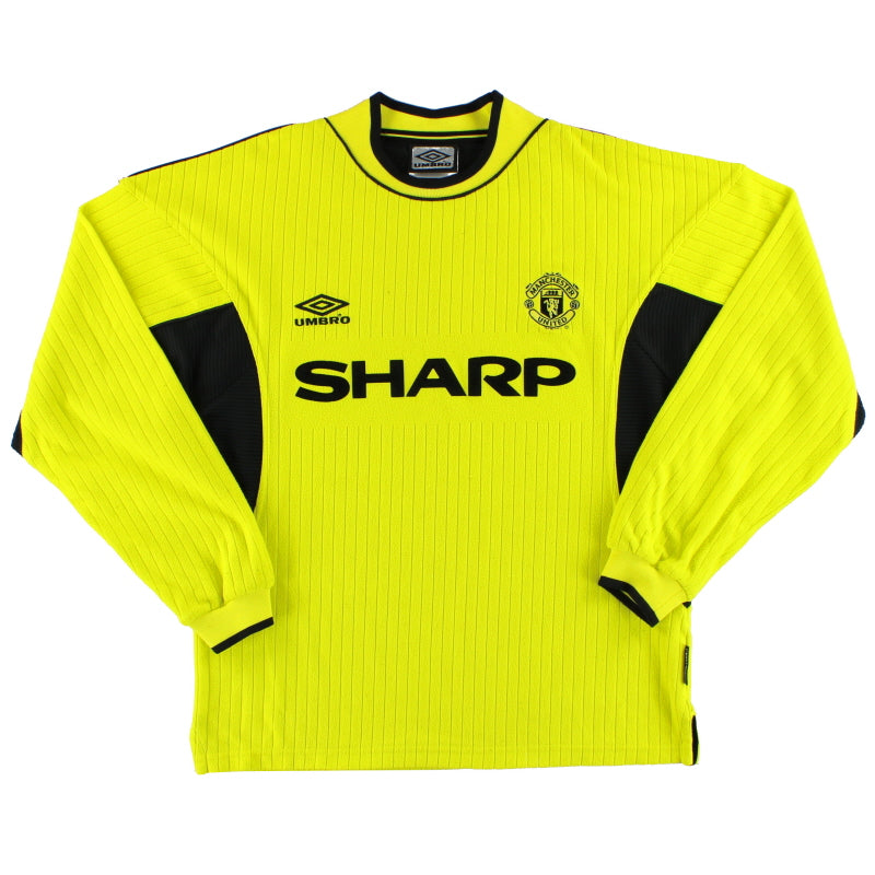 1999-00 Manchester United Umbro Goalkeeper Shirt *As New* Y Football Shirt