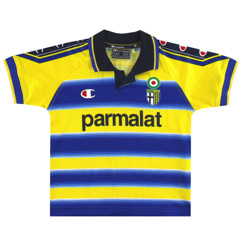 1999-00 Parma Champion Home Shirt Y Football Shirt