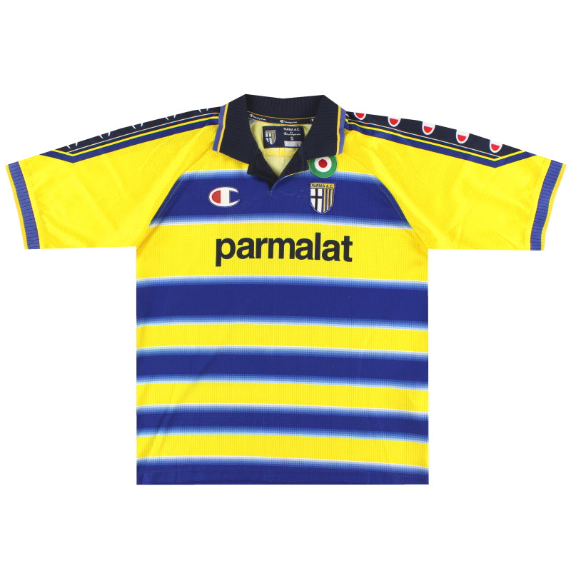 1999-00 Parma Champion Home Shirt S Football Shirt