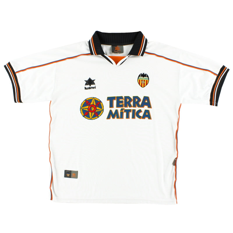 1999-00 Valencia Home Shirt M Football Shirt