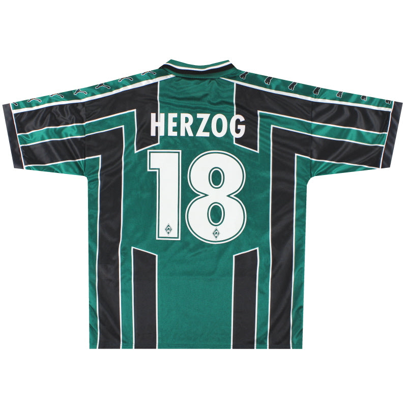 1999-00 Werder Bremen Home Shirt Herzog #18 *w/tags* XL Football Shirt