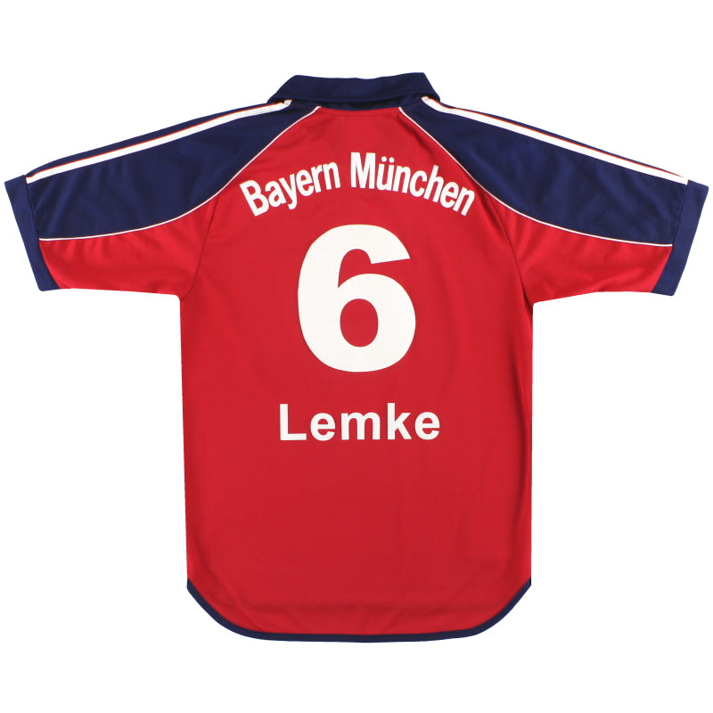 1999-01 Bayern Munich adidas Home Shirt Lemke #6 S Football Shirt