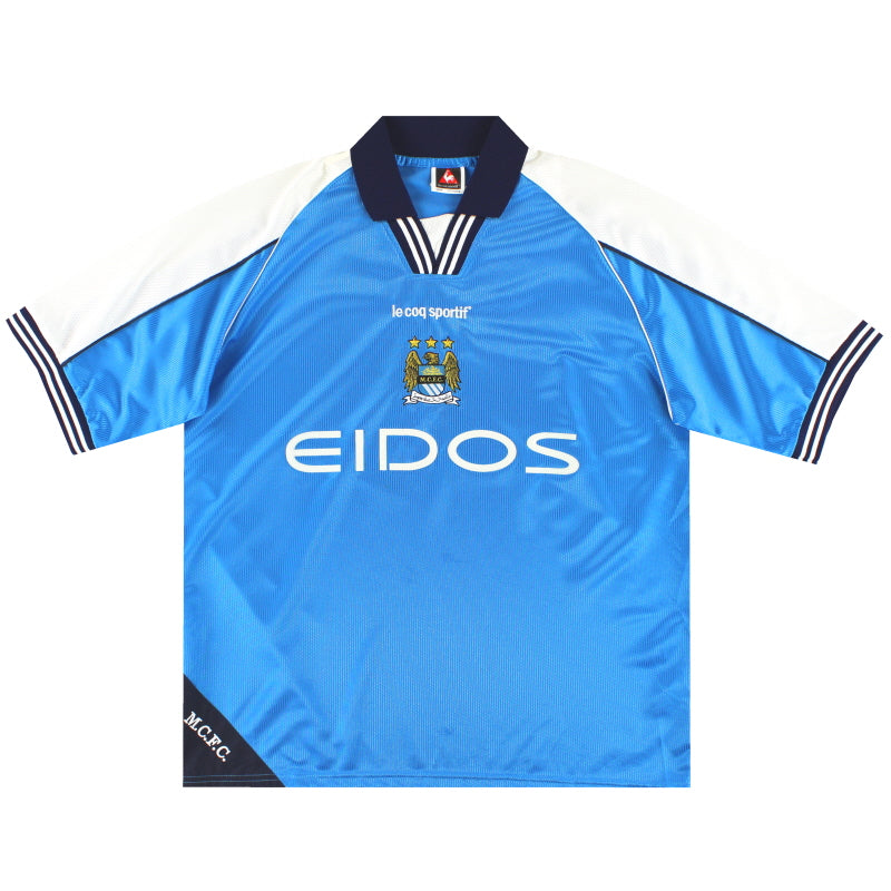 1999-01 Manchester City Le Coq Sportif Home Shirt XL Football Shirt