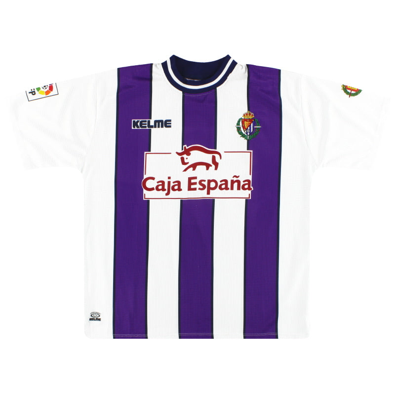 1999-01 Real Valladolid Kelme Home Shirt L Football Shirt