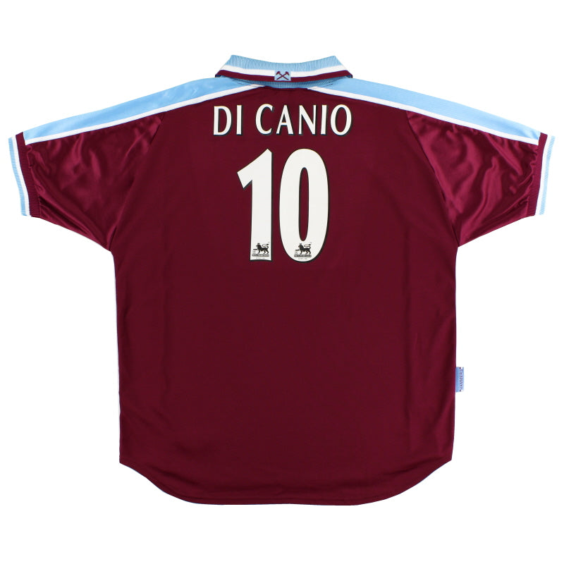 1999-01 West Ham Home Shirt Di Canio #10 XXL Football Shirt