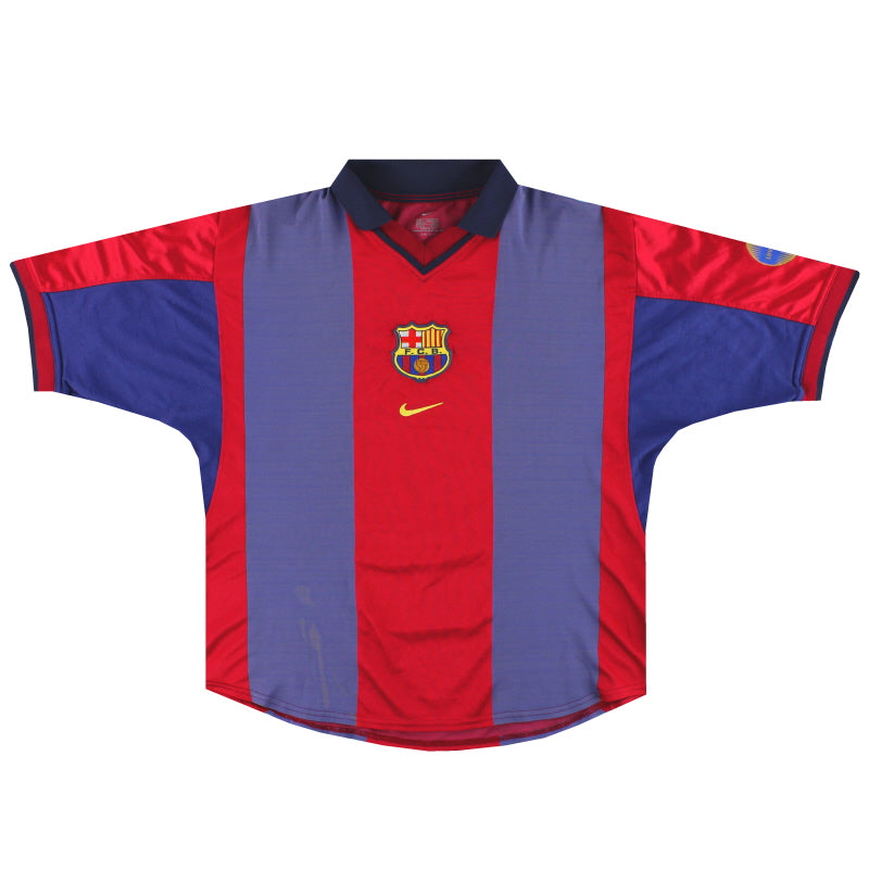 2000-01 Barcelona Nike Home Shirt L Football Shirt