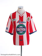 2000-01 Chivas Guadalajara Signed Home Shirt L Football Shirt