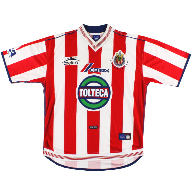 2000-01 Chivas Guadalajara Signed Home Shirt L Football Shirt