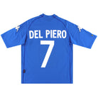 2000-01 Italy Kappa Home Shirt Del Piero #7 L  Football Shirt