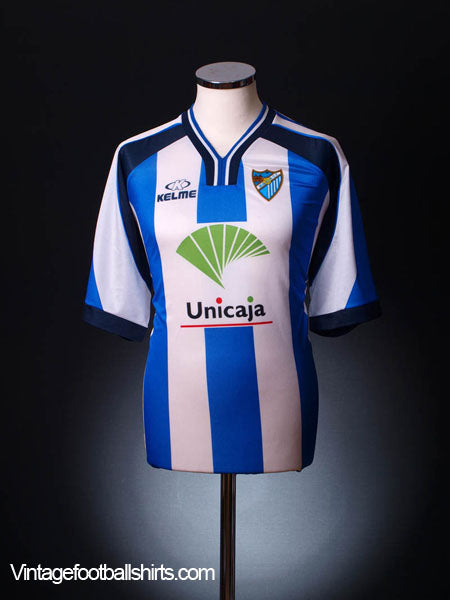 2000-01 Malaga Home Shirt M Football Shirt