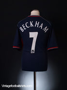 2000-01 Manchester United Third Shirt Beckham #7 XL Football Shirt