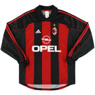 2000-02 AC Milan adidas Player Issue Home Shirt #13 L/S M Football Shirt