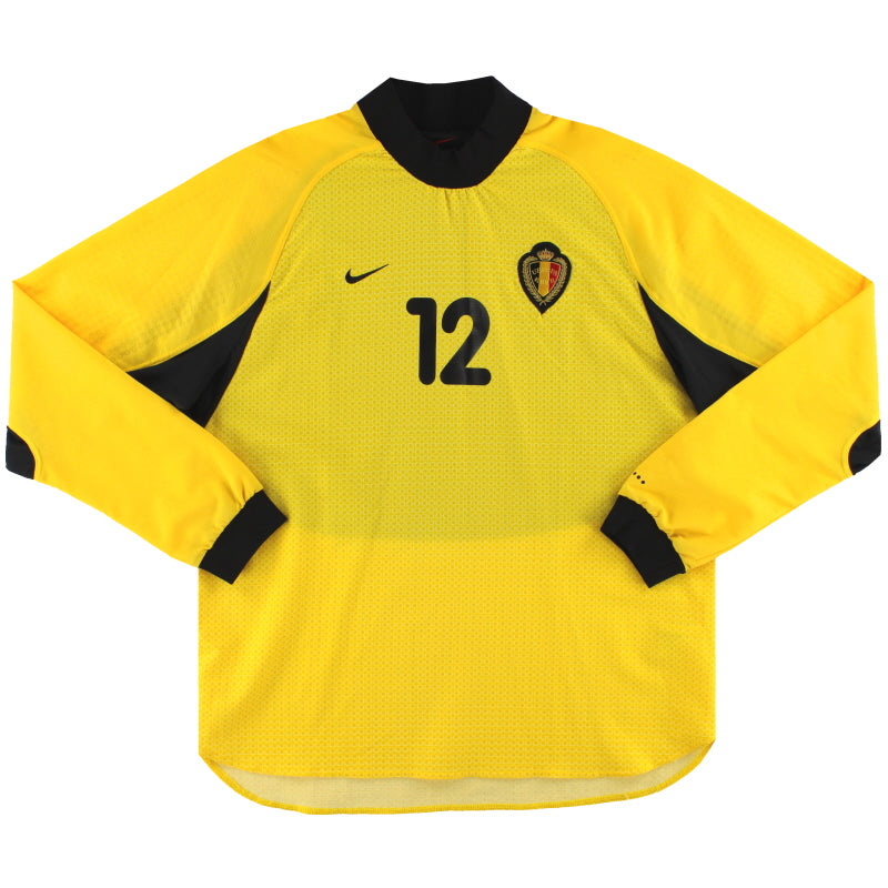 2000-02 Belgium Nike Player Issue Goalkeeper Shirt #12 XL Football Shirt