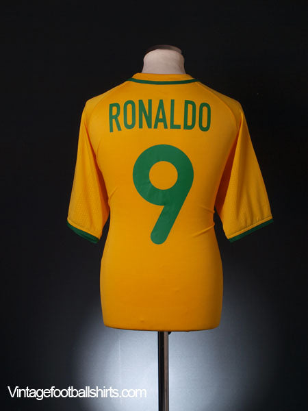 2000-02 Brazil Home Shirt Ronaldo #9 M Football Shirt