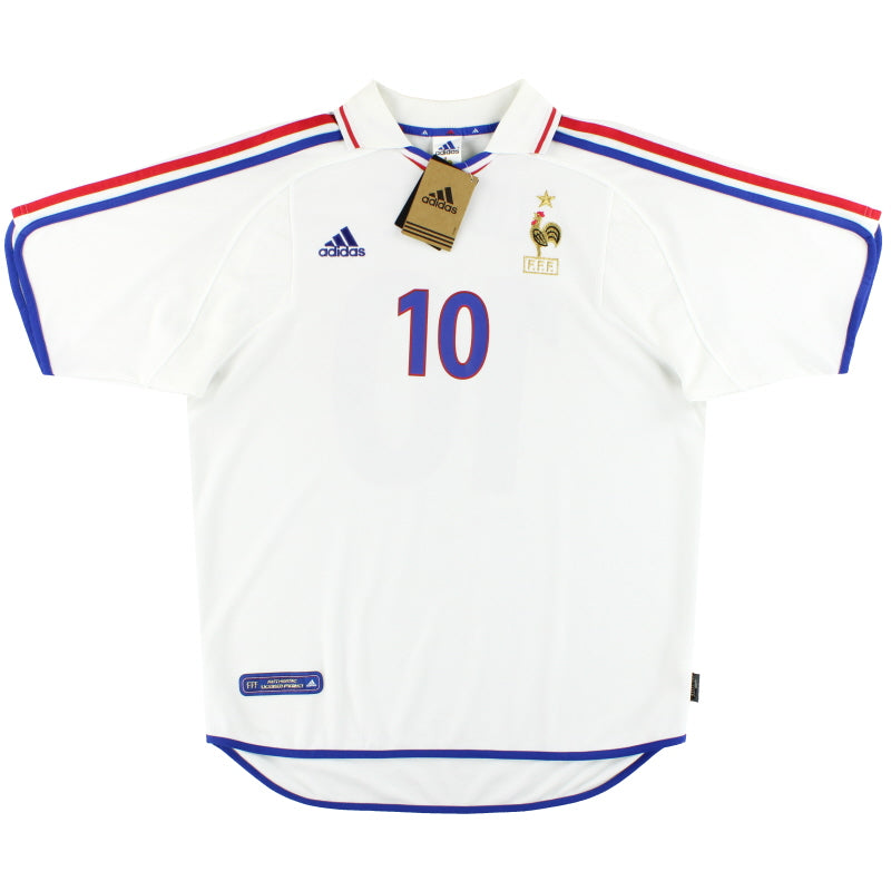 2000-02 France adidas Away Shirt Zidane #10 *w/tags* L Football Shirt